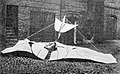 Planador de Otto Lilienthal, após o acidente fatal em 1896.