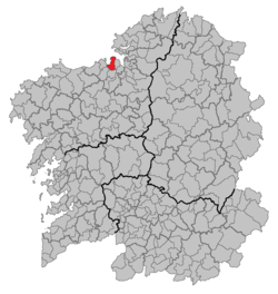 Location of Oleiros within گالیسیا