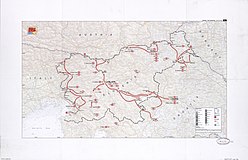 A Yugoslav map of operations during the Ten-Day War