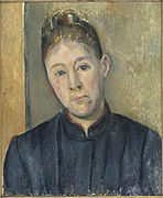 Paul Cézanne: ‘’Portret Marie-Hortense Fiquet’’, umetnikova žena, 1885-1887