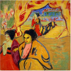 Théâtre japonais (Ernst Ludwig Kirchner, 1909).