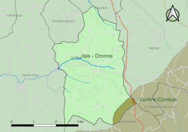 Carte en couleur présentant le(s) SAGE couvrant le territoire communal