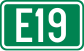 Cartouche signalétique représentant la E19