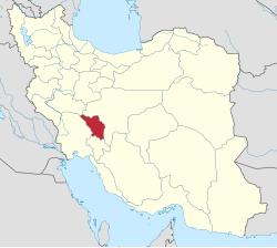 Location of Chaharmahal and Bakhtiari province within Iran