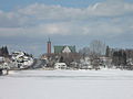 Église Sainte-Famille de Bathurst en hiver