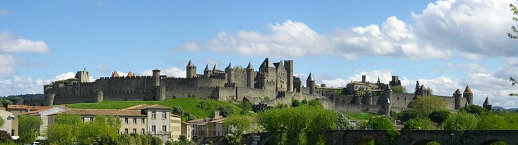 Panoramabillede af Cité of Carcassonne