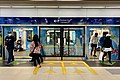 The platform screen doors of the station