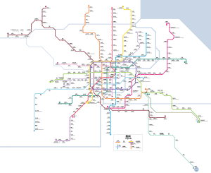 Схема лініяў Пэкінскага мэтрапалітэну