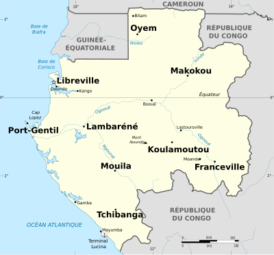 Carte du Gabon