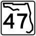 State Road 47 marker