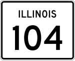 Straßenschild der Illinois State Route 104