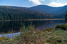 Kleine Arbersee met de Großer Arber op de achtergrond