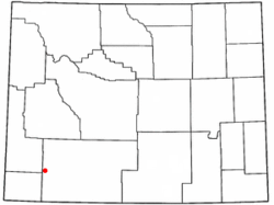 Location of Granger, Wyoming