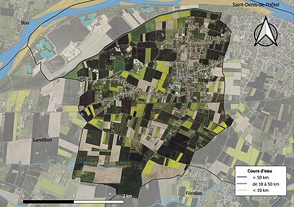 Carte orthophotographique de la commune en 2016.