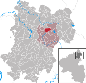 Poziția comună Ailertchen pe harta districtului Westerwald