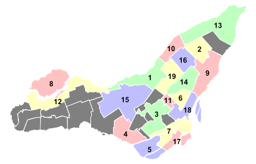 Karte der Arrondissements