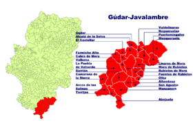 Localisation de Gúdar-Javalambre