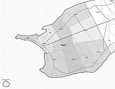 Mapa de Panglao mostrando os barangayes e a illa de Balicasag