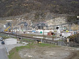 AlpTransit construction site in Sigirino