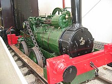 Small green steam locomotive