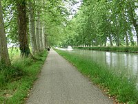 Le Canal du midi près de Malauze.