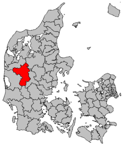 Kart over Herning kommune