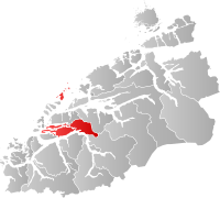 Kart som viser Ålesund kommune.