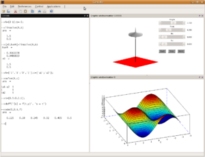 A screenshot of Scilab running