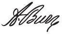 Cursive signature in ink