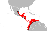 Distribución xeográfica de Bothrops asper.