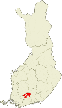 Kaart met de locatie van Hämeenlinna