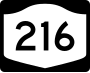 New York State Route 216 marker