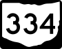 State Route 334 marker