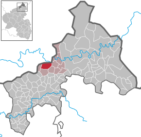 Poziția Pracht pe harta districtului Altenkirchen