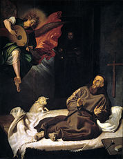 Francisco Ribalta, Francis of Assisi with angel music, c. 1620