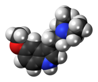 Space-filling model of 5-MeO-DET