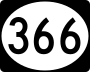 Mississippi Highway 366 marker