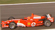 Photo de la Ferrari F2005 de Michael Schumacher en Italie