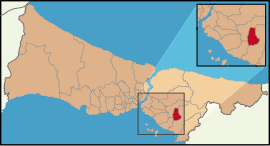 Map showing Sultanbeyli District in Istanbul Province