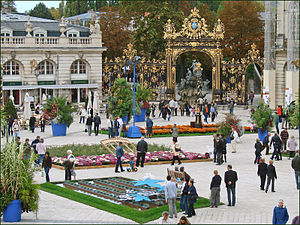 Jardins éphémères sur la place Stanislas à Nancy