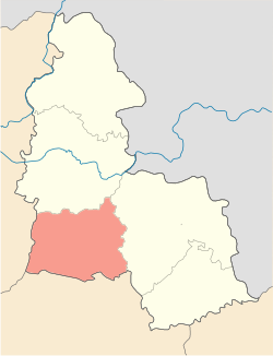 Localização do raion no Oblast de Sumy