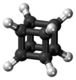 Ball-and-stick model of cubane