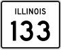 Illinois Route 133 marker