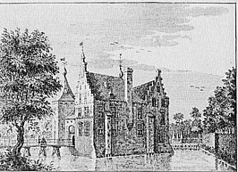 Huis te Bemmel in de 18e eeuw, door Hendrik Spilman.