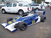 1982 Tiga FA82 Formula Pacific / Formula Mondial in the pits at the 2009 Historic Sandown