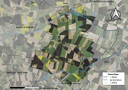 Carte orthophotographique de la commune en 2016.