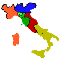 Kart over Italia i 1859