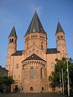 Mainzer Dom, Ostchor 1100–1106, Sicht auf Apsis­kuppel