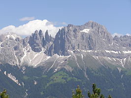 Rosengartenmassief vanuit het westen