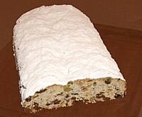 Christmas Stollen with raisins